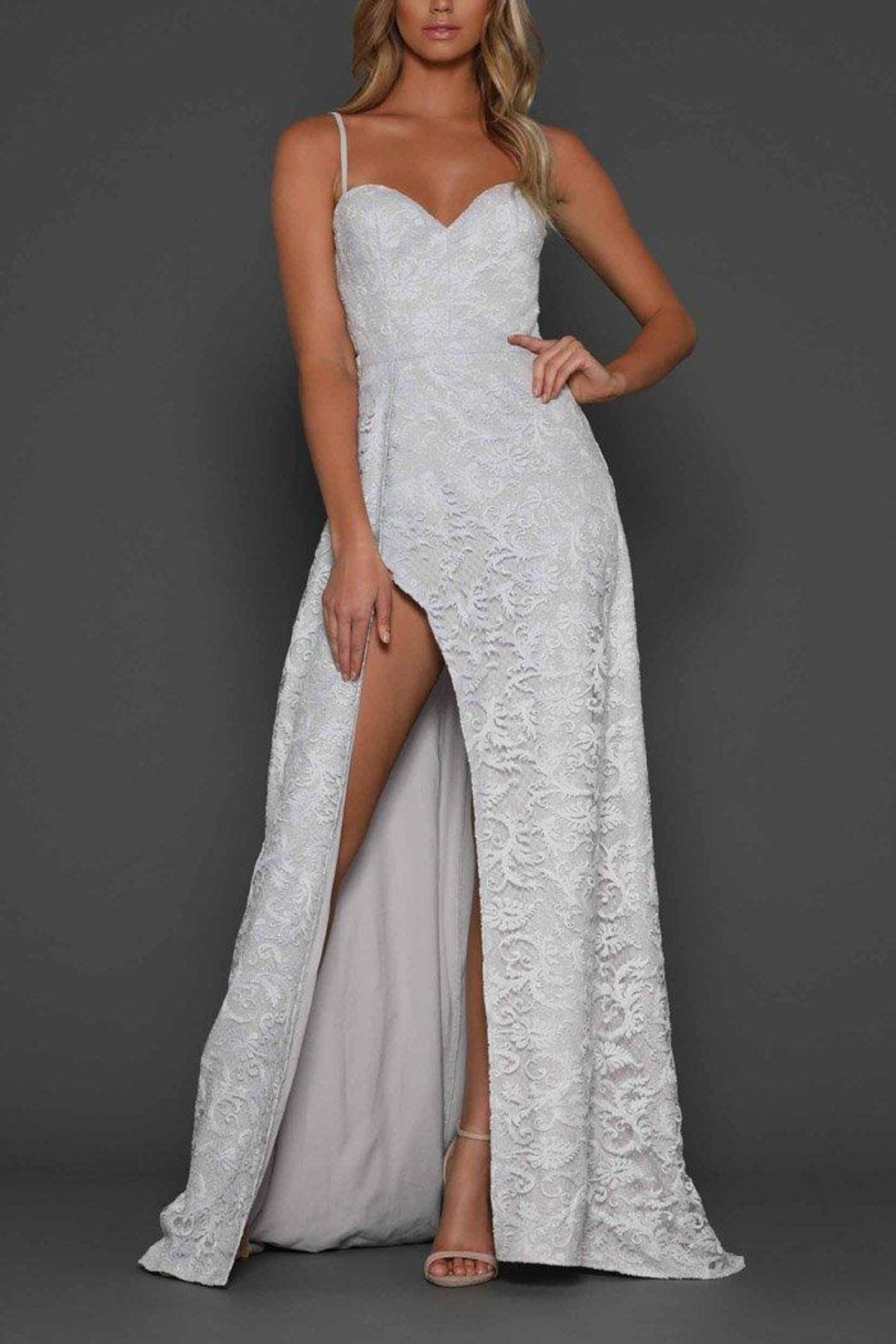 Elle Zeitoune Page Gown Sky Blue Size 8 for rent on The Volte - main image
