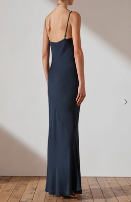 Shona Joy Luxe Bias Cowl Slip Dress Navy  for rent on The Volte - image 3