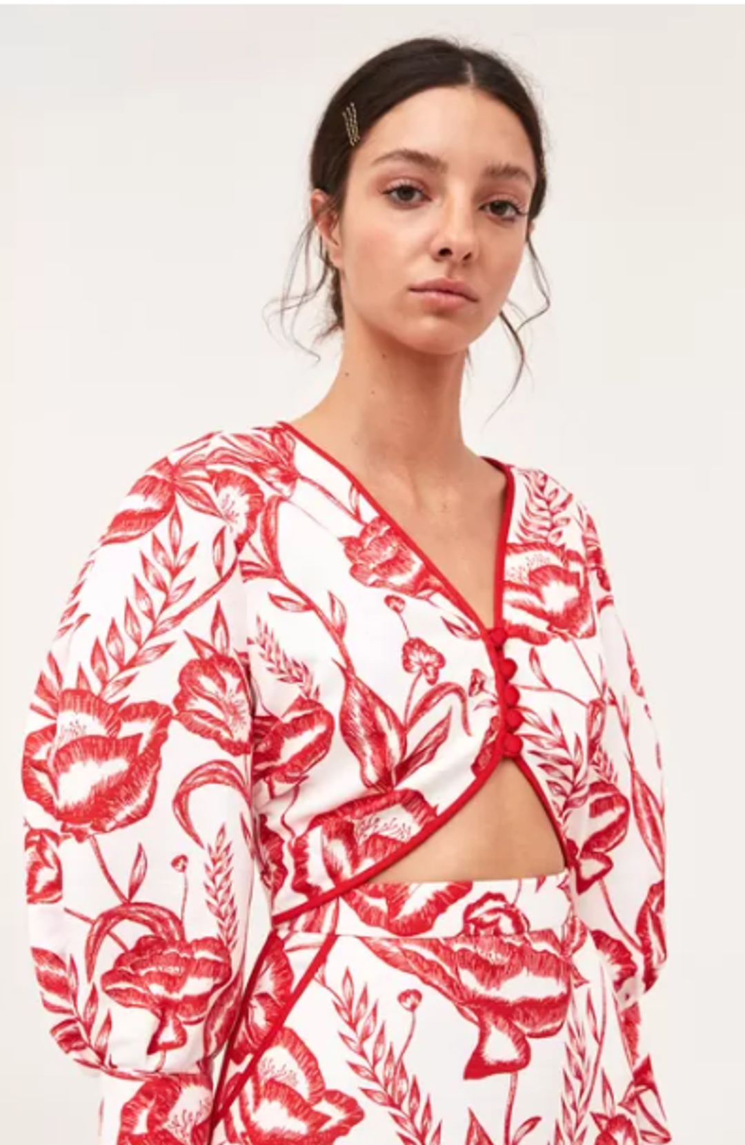 C/MEO Collective White Lie Long Sleeve Mini Dress Print Size 10 for rent on The Volte - main image