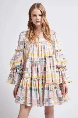 Aje L'Espirit Mini Dress Print Size 14 for rent on The Volte - image 1