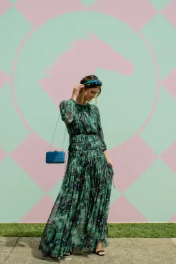 Thurley Delta Gown Green Size 10 for rent on The Volte - image 1