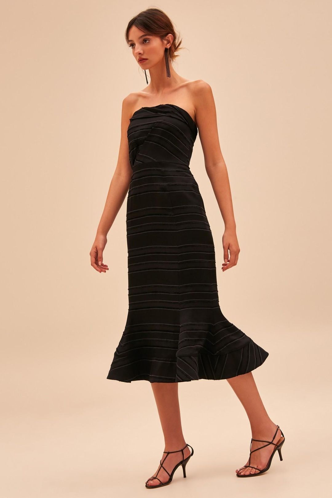 C/MEO Collective Solitude Midi Dress Black Size 6 for rent on The Volte - main image