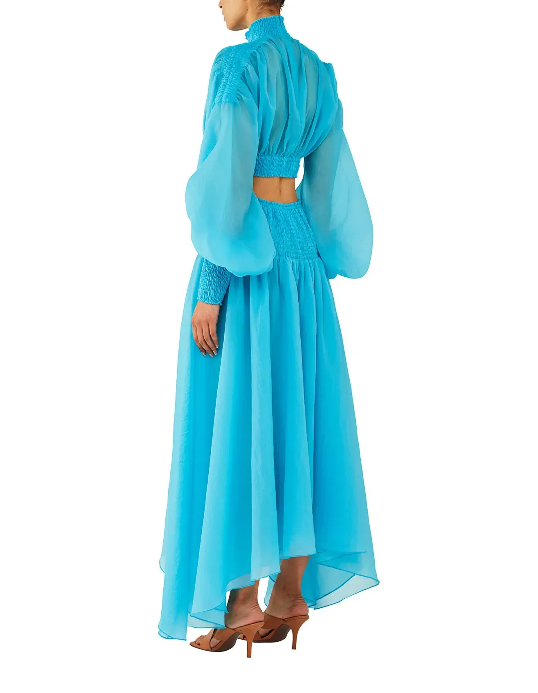 Camilla & Marc Iris Midi Dress Aqua Blue Size 6 for rent on The Volte - main image