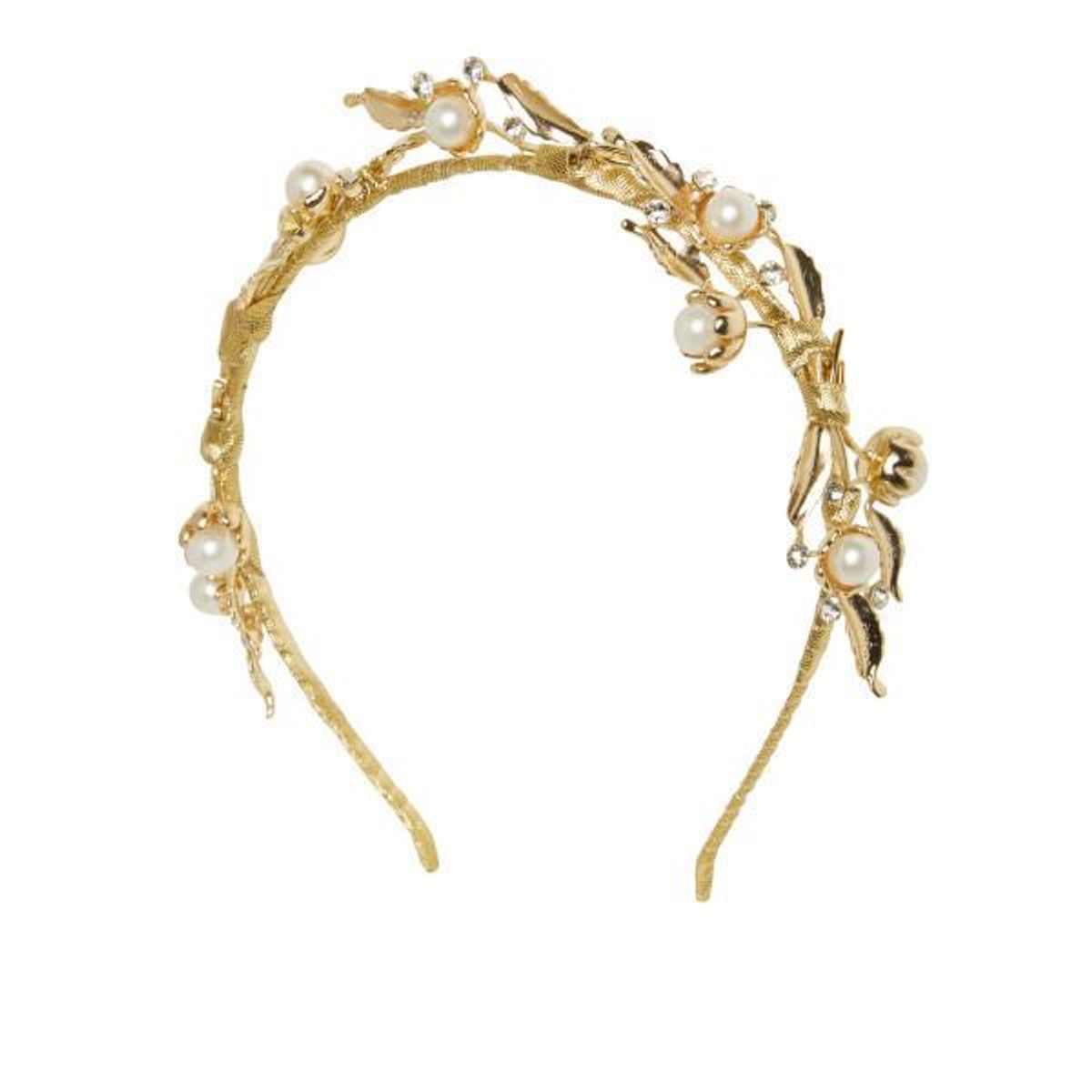 Heather McDowall Bridal Clementine Headpiece Gold for rent on The Volte - main image