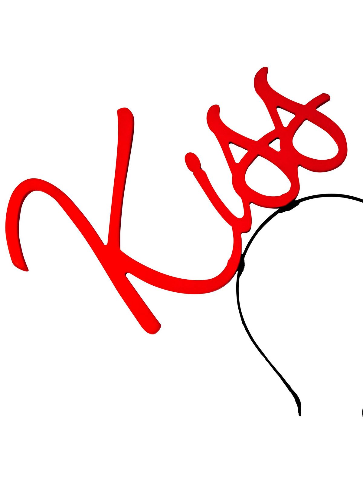 LOVE LETTERS KISS HEADPIECE IN RED for rent on The Volte - main image