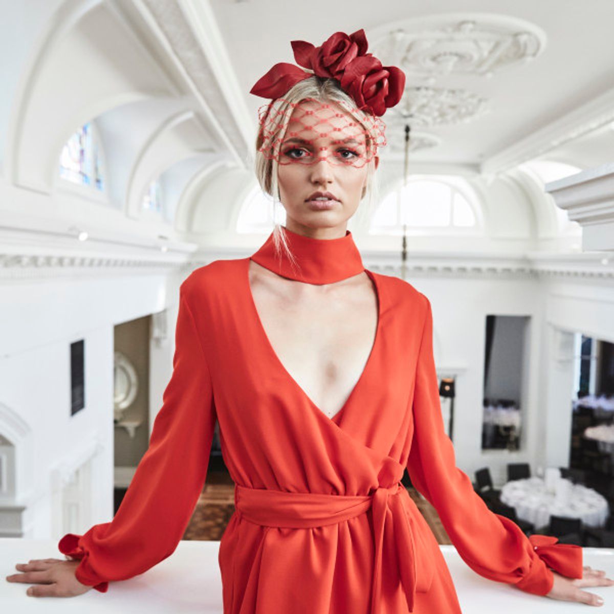 HEATHER MCDOWALL ‘RUBY’ VEIL for rent on The Volte - main image