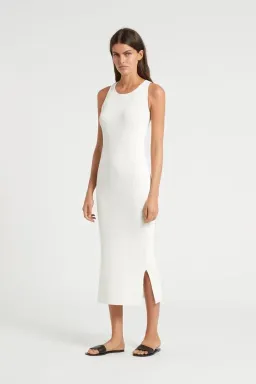 Sir the Label Marcelle Open Back Dress Midi White | AU 8 for rent on The Volte - image 1