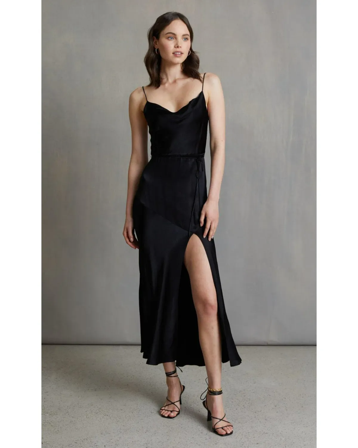 Bec & Bridge Moon Dance Midi Dress Black Size AU 8 for rent on The Volte - main image