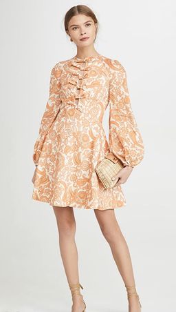Zimmermann Peggy Scallop Short Dress Print Size 8 for rent on The Volte - image 1