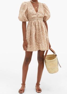 Zimmermann Carnaby Shirred Mini Dress Print Size 8 for rent on The Volte - image 2