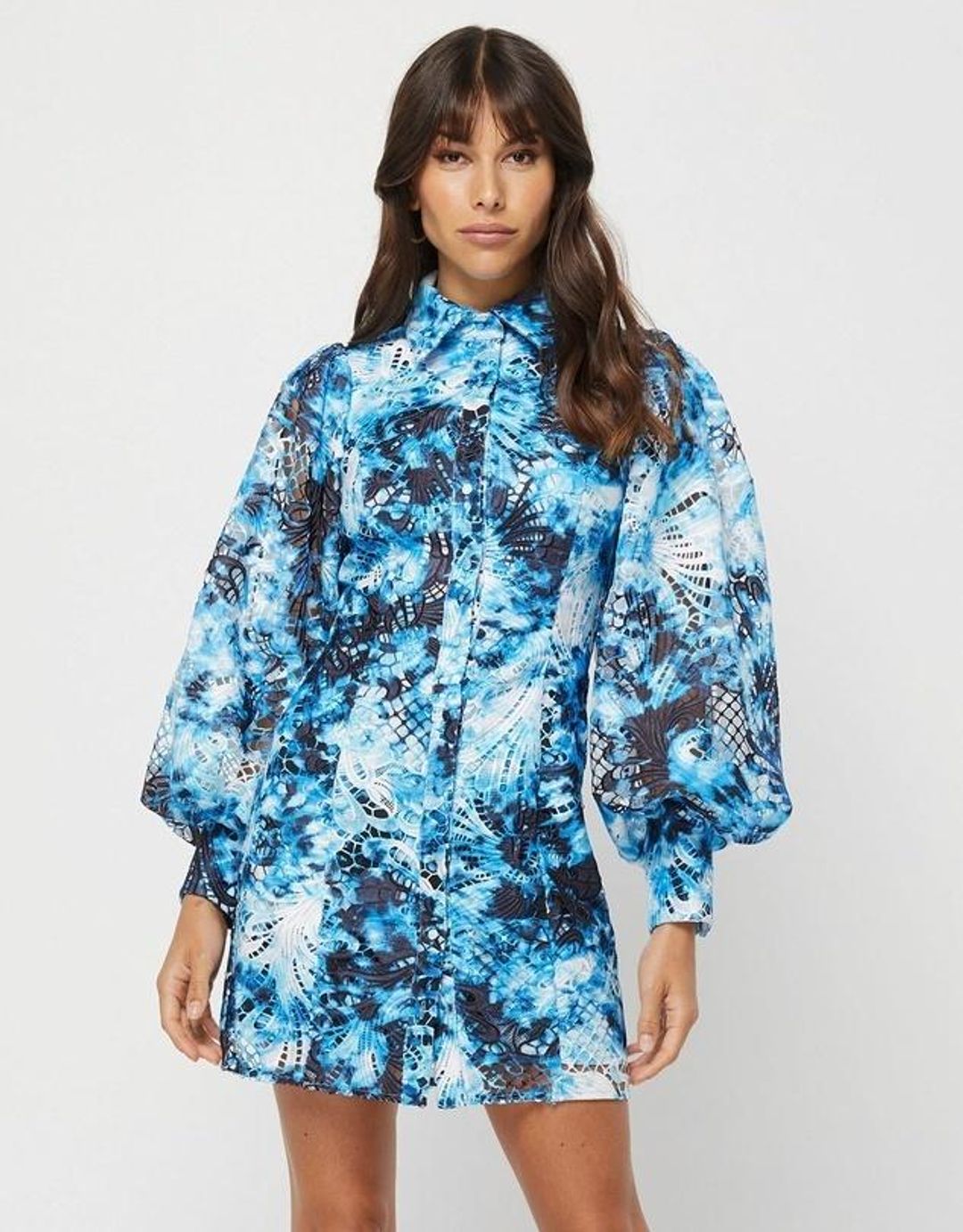 Mossman The High Rise Mini Dress Print Size 10 for rent on The Volte - main image