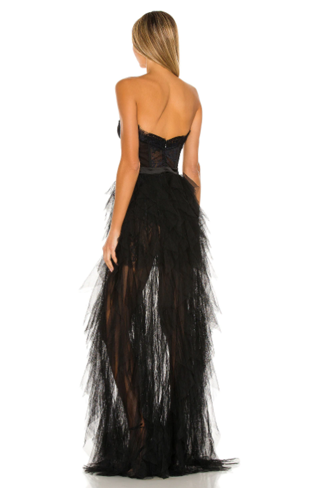 For Love & Lemons Bustier Gown Black Size 10 for rent on The Volte - main image