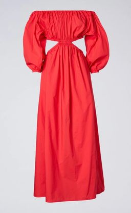 Scanlan Theodore Parachute Cotton Gather Dress Poppy Size AU 8 for rent on The Volte - image 2