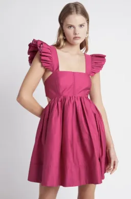 Aje Midsummer Dress Carmine Size 6 for rent on The Volte - image 3