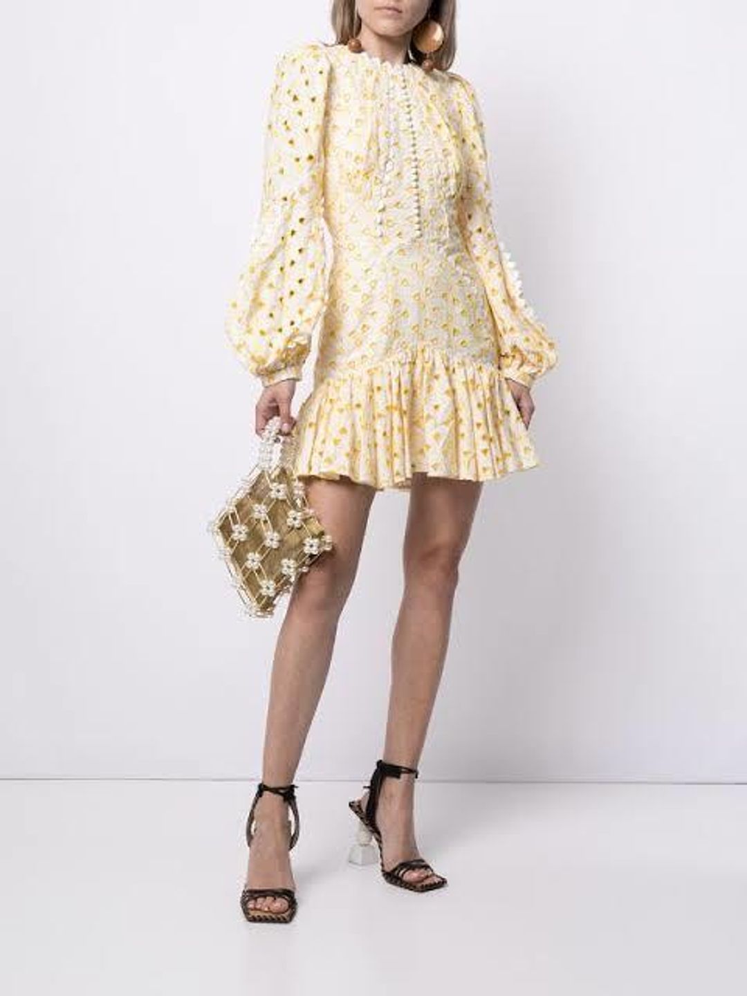 Acler Walker Mini Dress Print Size 8 for rent on The Volte - main image