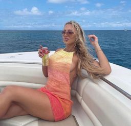 Bamba Sunset Dress Print Size 6 for rent on The Volte - image 4