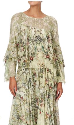 Camilla Brick Lane Beauty Asymmetrical Ruffle Dress Print Size 14 for rent on The Volte - image 1