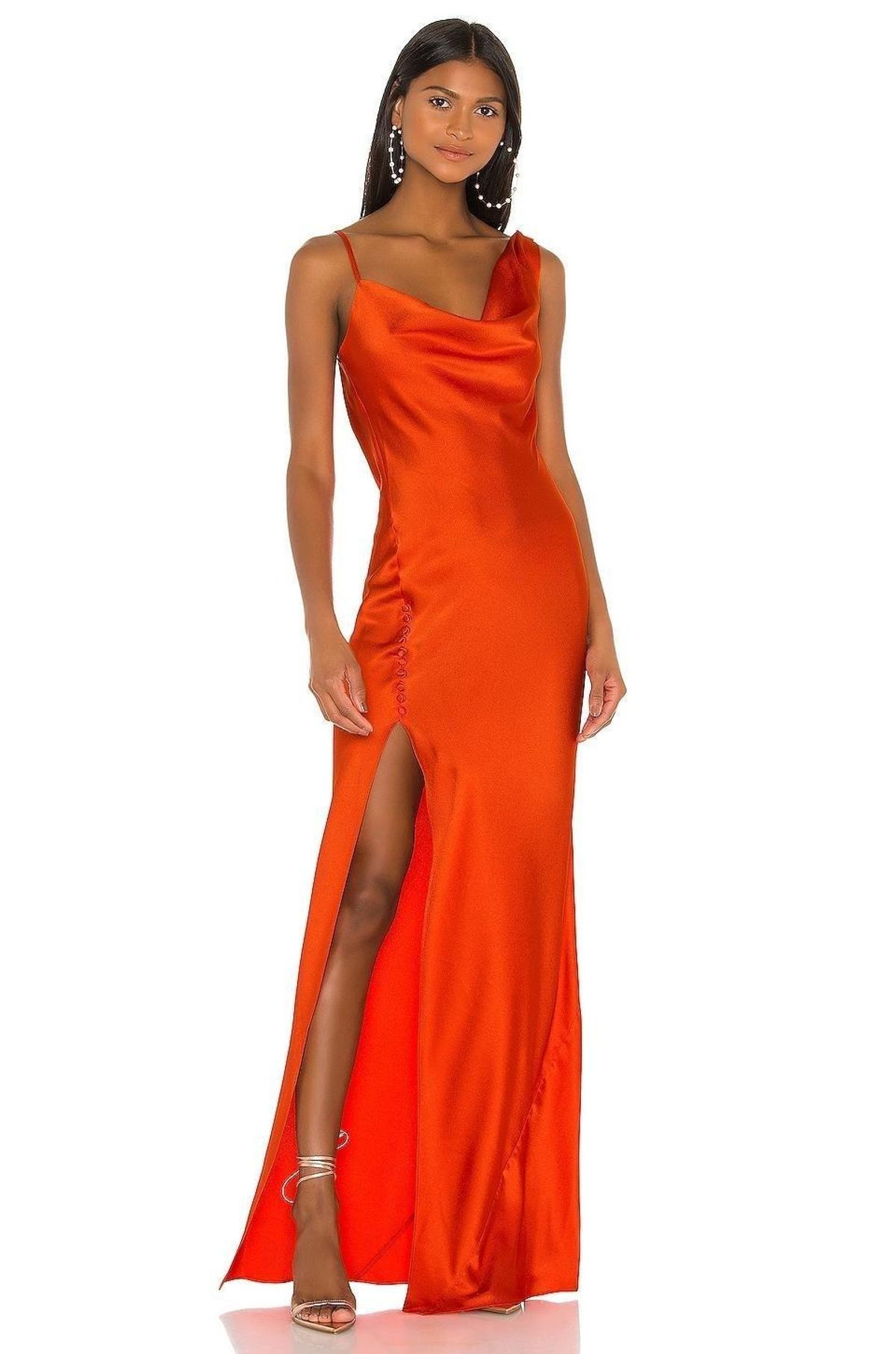 Jay Godfrey Justine Dress Orange Size 6 for rent on The Volte - main image