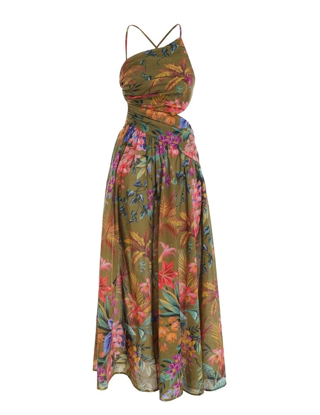 Zimmermann Tropicana Asymmetric Dress Print Size 8 for rent on The Volte - main image