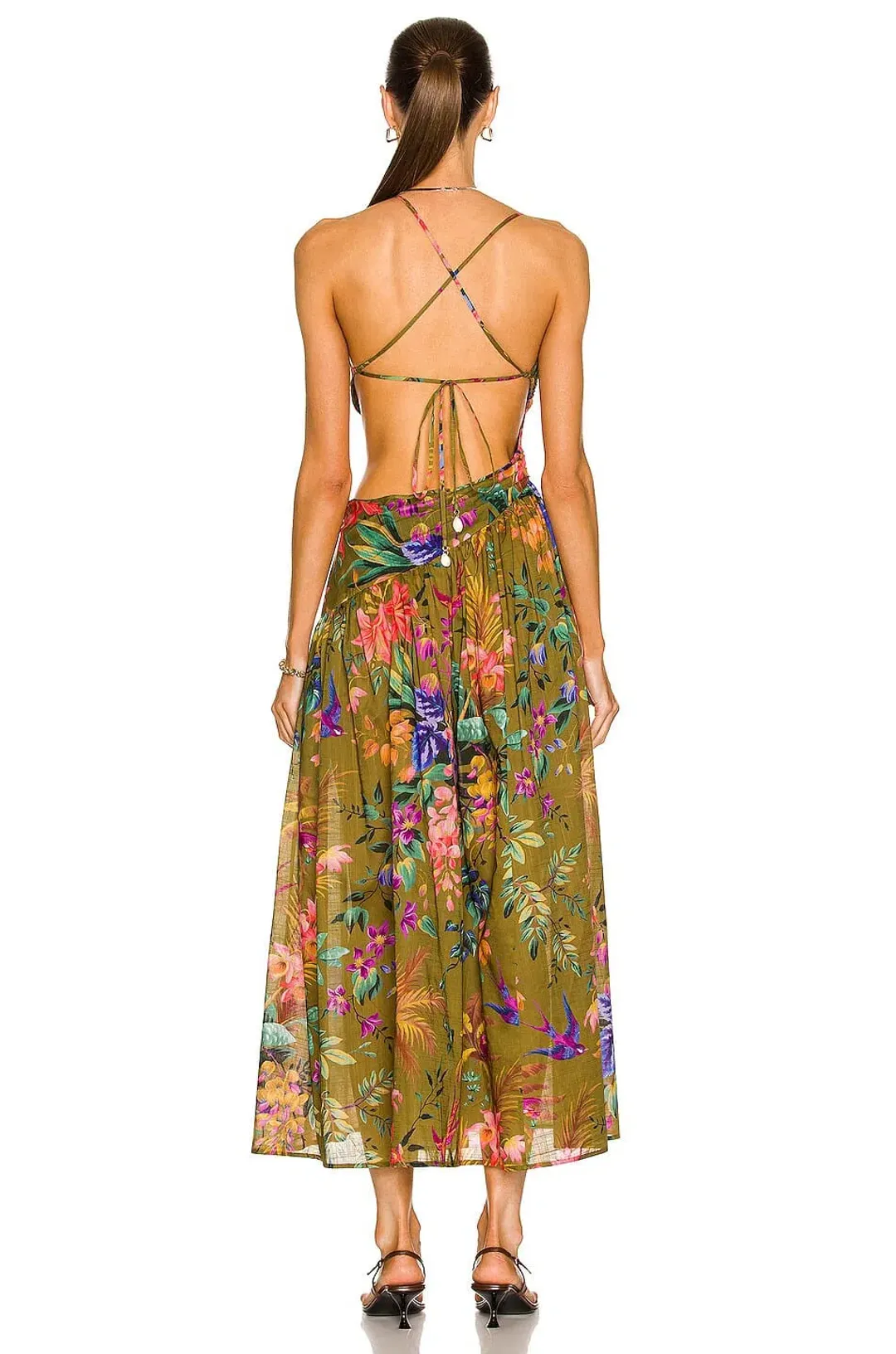 Zimmermann Tropicana Asymmetric Dress Print Size 8 for rent on The Volte - main image
