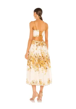 Zimmermann Aliane Scallop Midi Dress Floral Size 2 / Au 12 for rent on The Volte - image 3