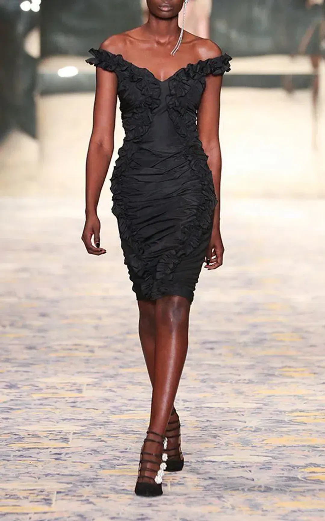 Alice McCall Woman Move With Me Ruffle Dress Black Size 6 for rent on The Volte - main image