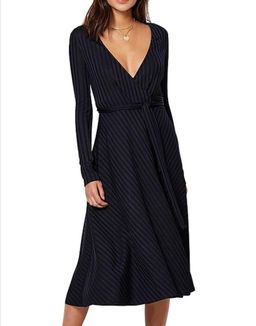 Bec & Bridge Ultramarine Wrap Dress Navy Size 10 for rent on The Volte - image 1