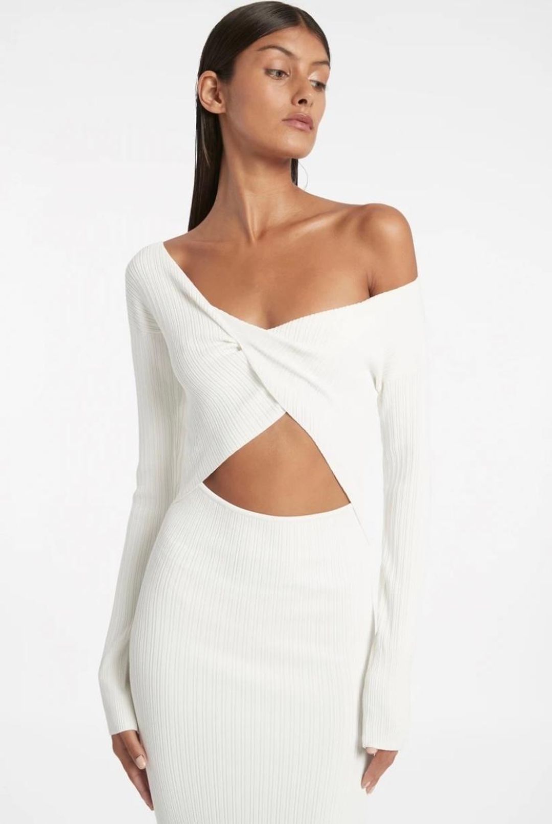 Sir the Label Kelvin Dress Midi White Size 1 | AU 8 for rent on The Volte - main image