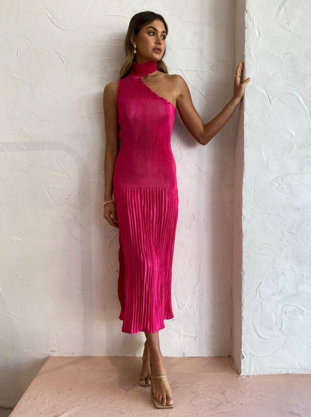 L'IDEE Soiree 90's Gown in Cherry Red Size 6 for rent on The Volte - main image