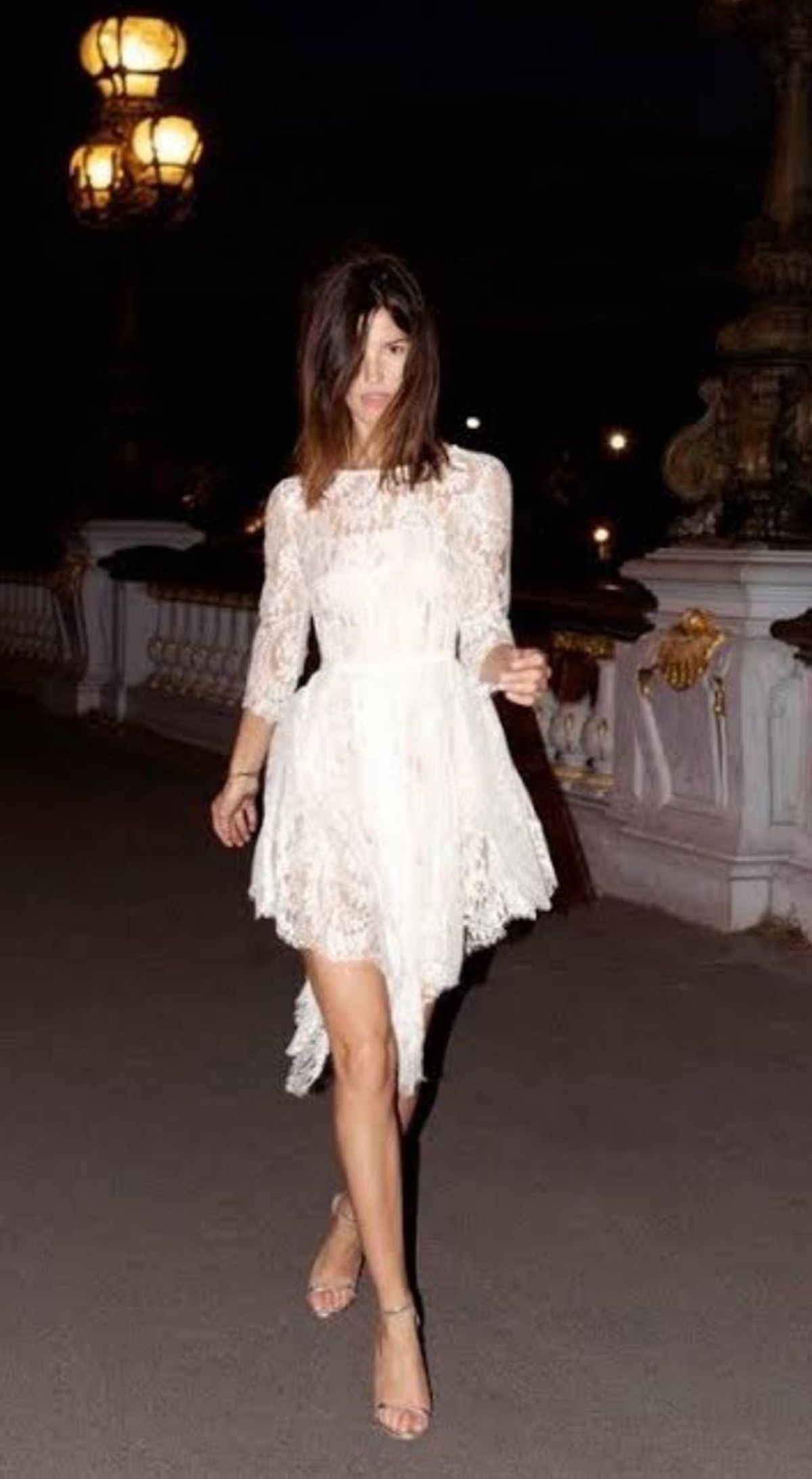 Lover Serpent Lace Dress Ivory 12 for rent on The Volte - main image