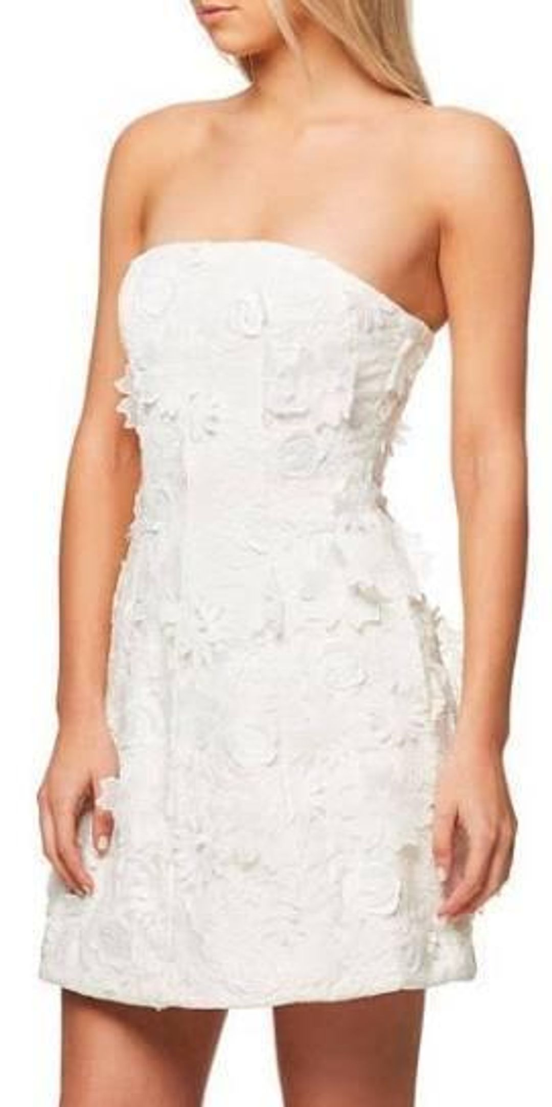 Kookai Fleur Mini Dress White Size 12 for rent on The Volte - main image