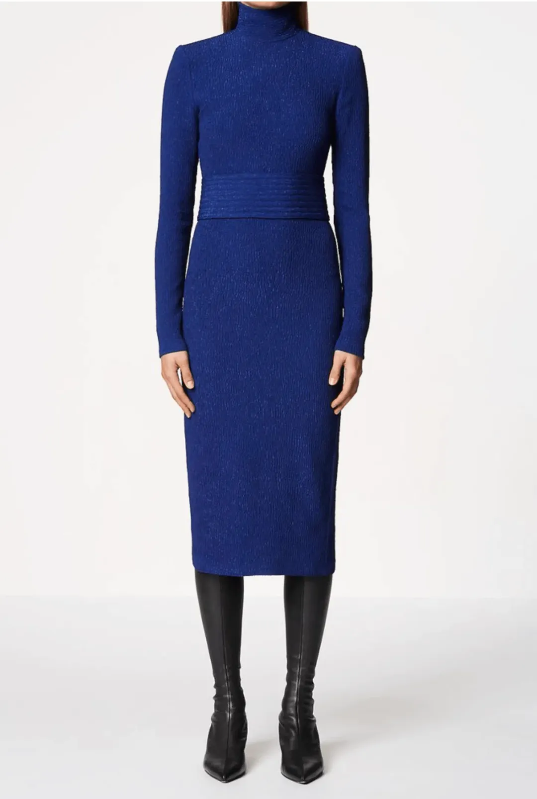 Scanlan Theodore Reptile Stretch Dress Blue One Size  for rent on The Volte - main image
