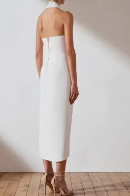 Shona Joy Core Knot Draped Dress White Size 6 for rent on The Volte - image 3