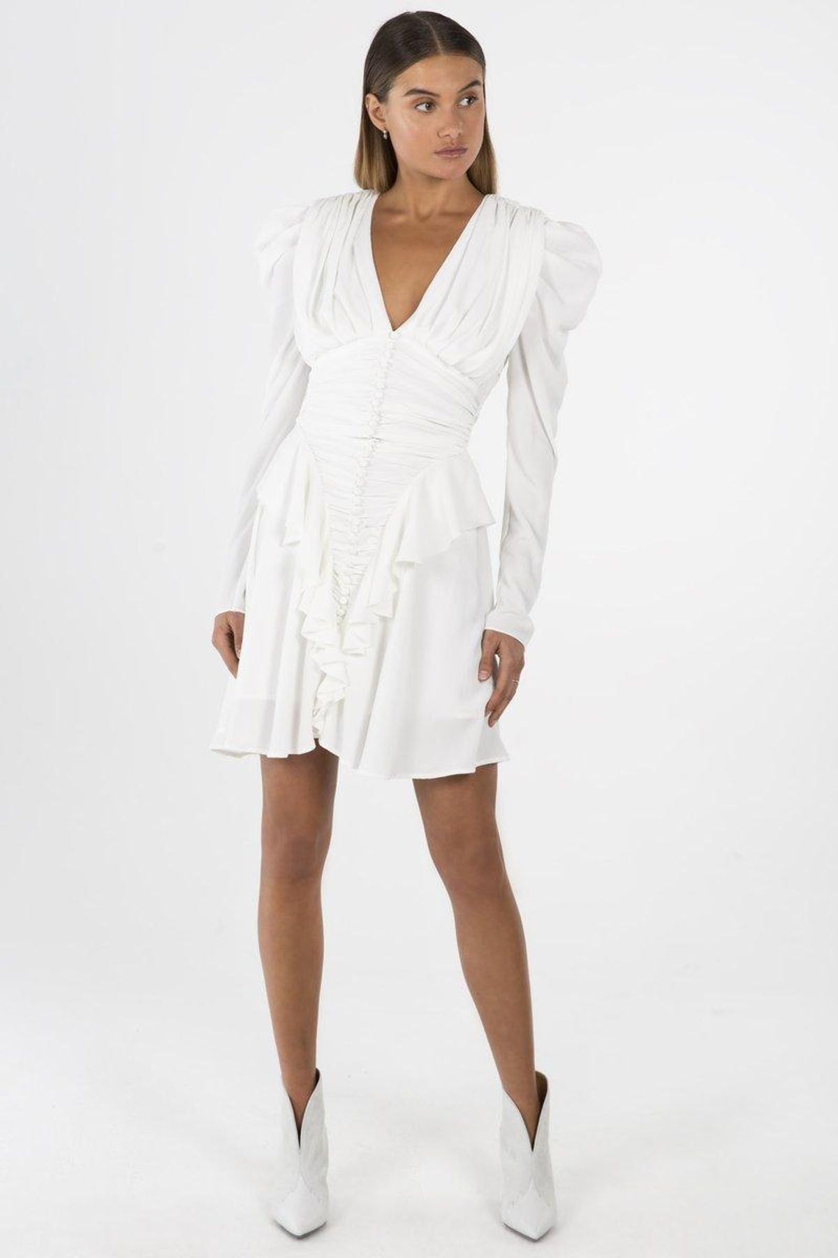 Misha Jia Dress  White Size 10 for rent on The Volte - main image