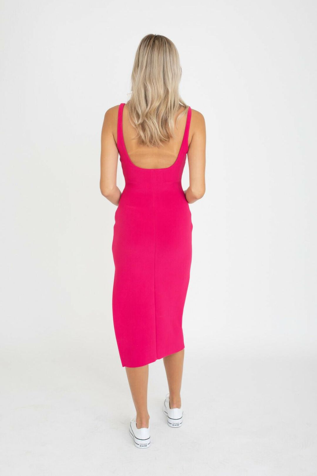 Bec & Bridge Valentine Midi Dress Pink Size 6 for rent on The Volte - main image