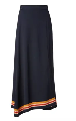 Scanlan Theodore Crepe Knit Stripe Wrap Maxi Skirt for rent on The Volte - image 2
