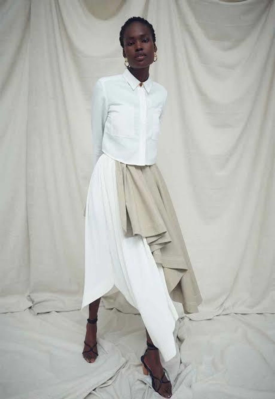 Aje Consonance Skirt White/Brown Size 4 for rent on The Volte - main image