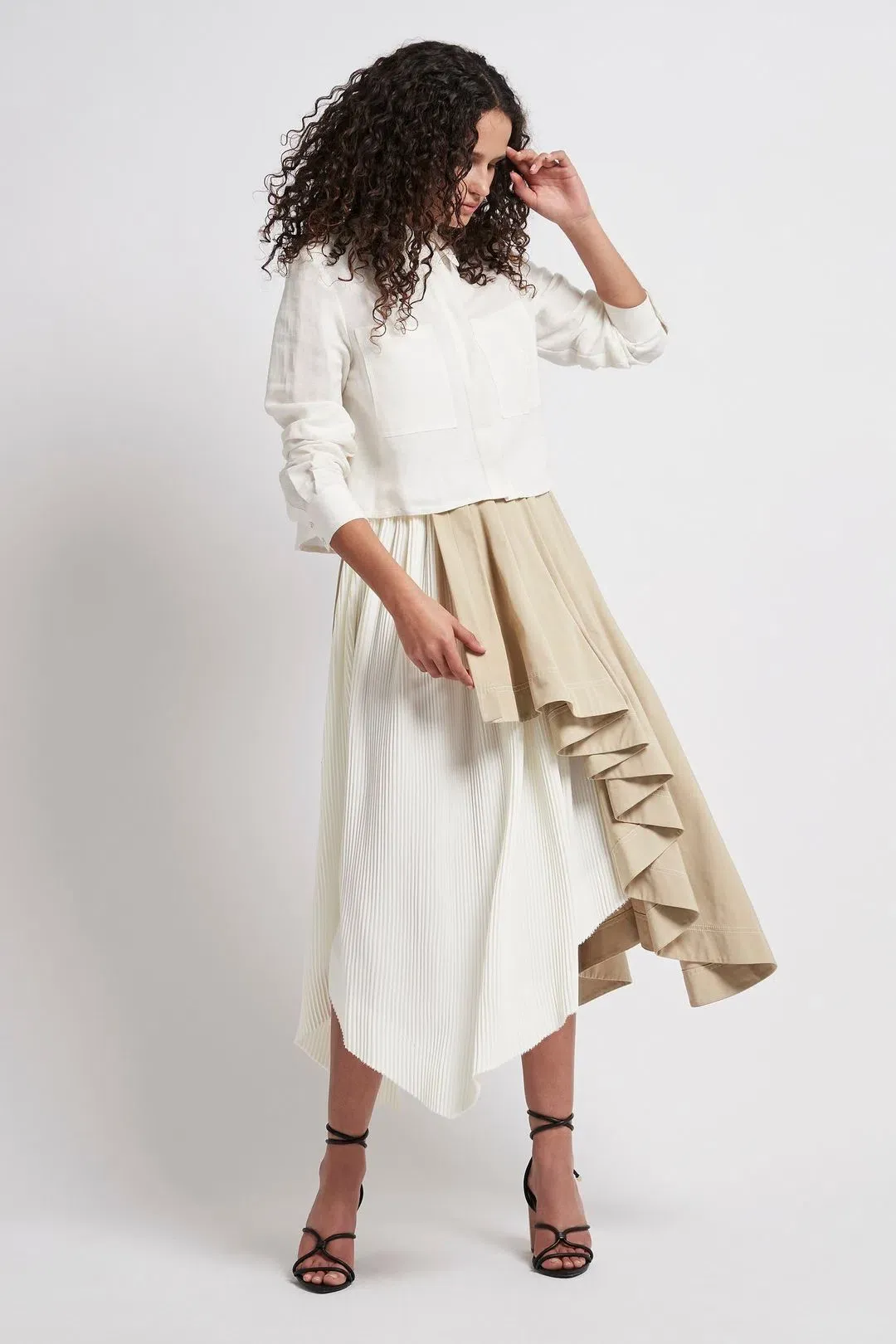 Aje Consonance Skirt White/Brown Size 4 for rent on The Volte - main image