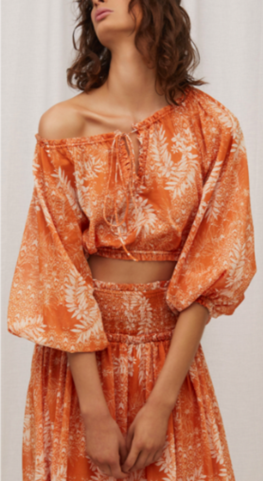 Steele Harmony Blouse & Laguna Skirt in Bora Sand Set Size 8 for rent on The Volte - main image