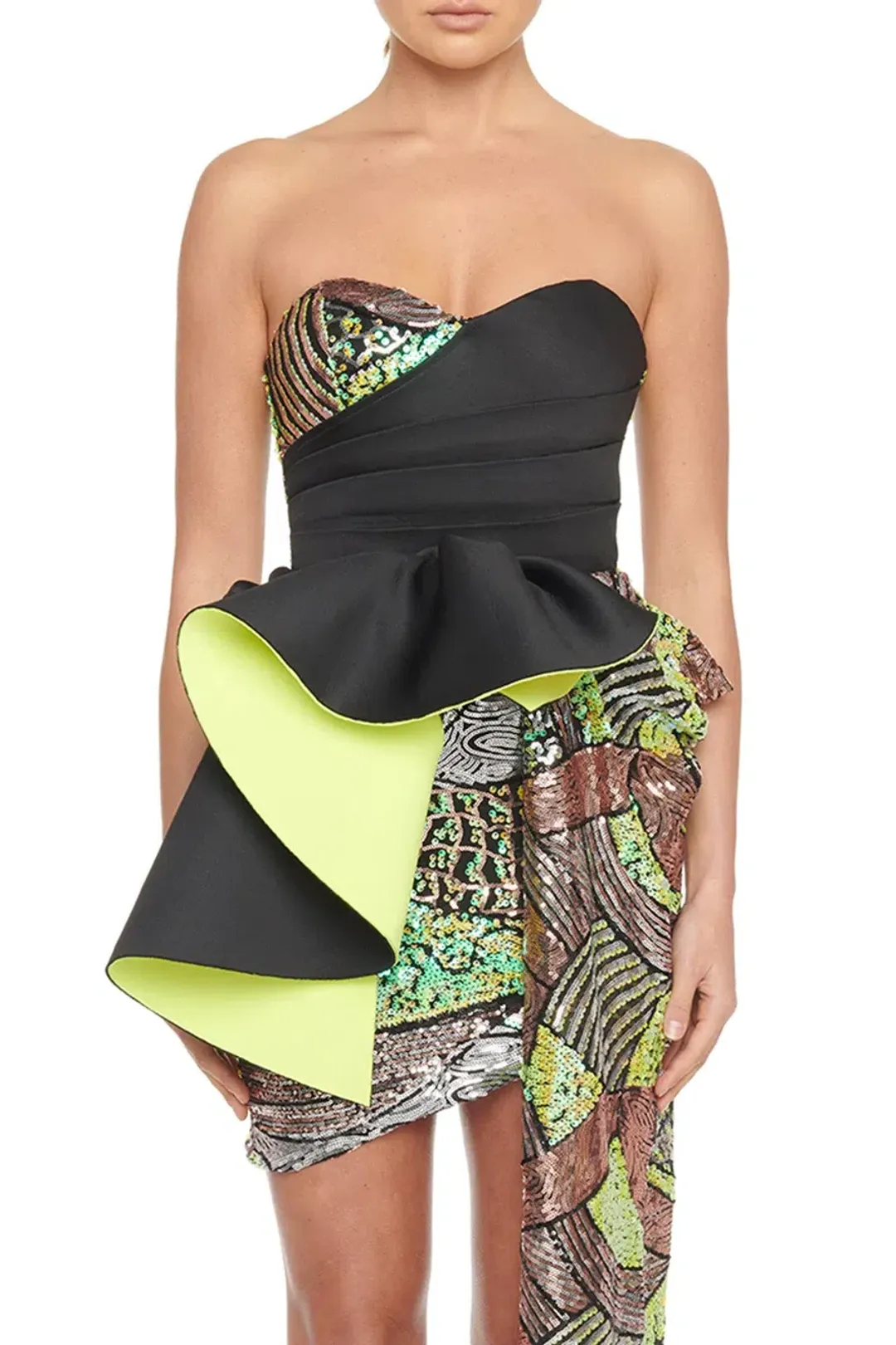 Eliya The Label Florence Dress Black Size 10 for rent on The Volte - main image