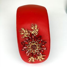 Halo & Rose Duchess bandeau headband red  for rent on The Volte - image 3