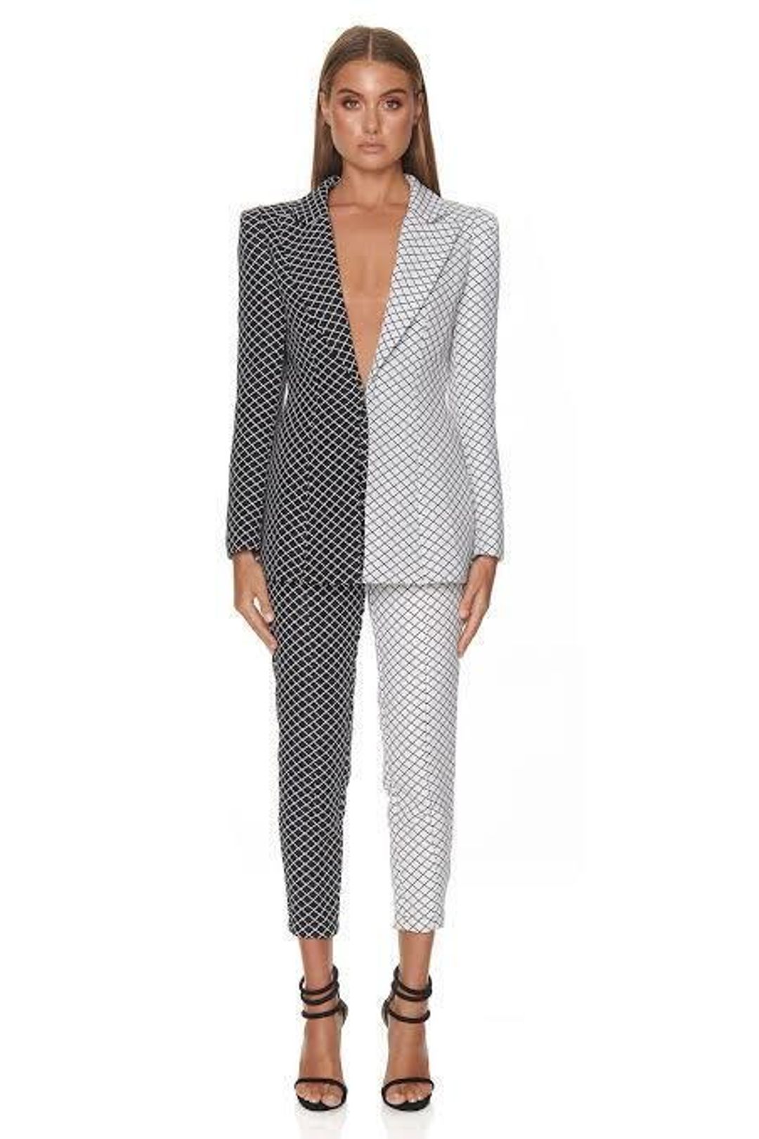 Eliya the Label Aida Blazer and Pants Set Print Size 8 for rent on The Volte - main image