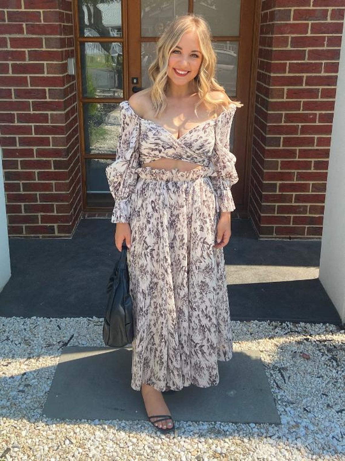 Zimmermann Pleated Bodice Size 2/Au 12 and Midi Skirt Size 1/ AU 10 Set Print  for rent on The Volte - main image