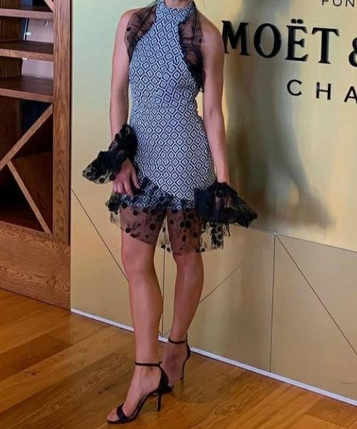 Judy Copley Couture Racy Gown Print Size 8 for rent on The Volte - main image