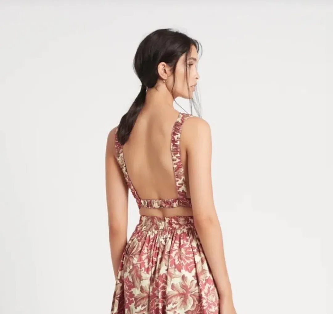 Sir The Label Valetta Top Red Floral Print Size 0 | AU 6 for rent on The Volte - main image