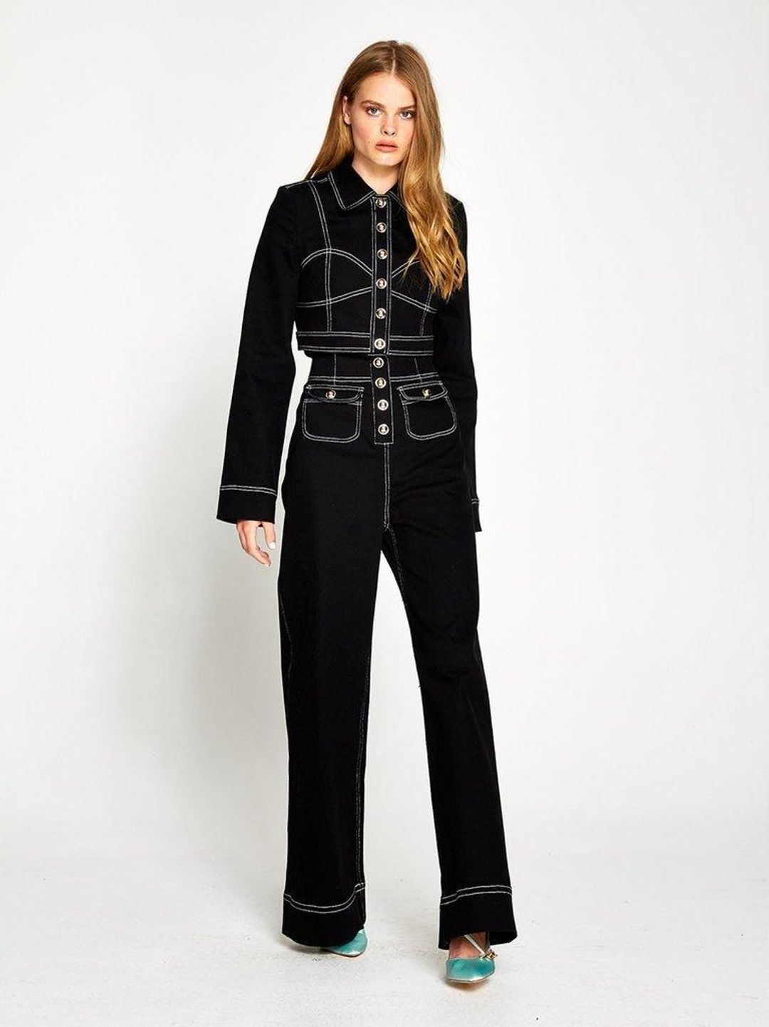 Alice McCall Rock With You Wide Leg Jeans Black Size 10 for rent on The Volte - main image