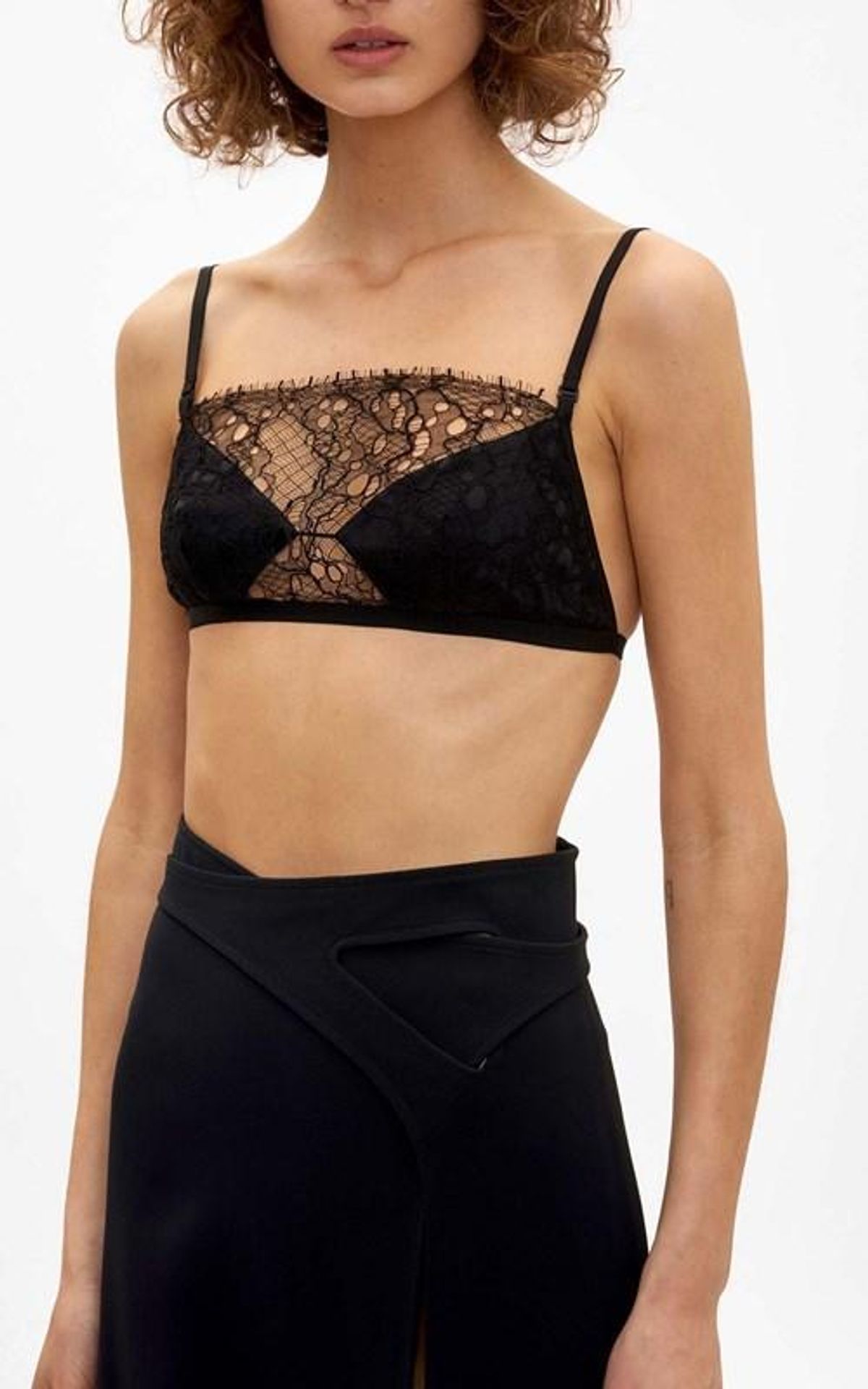 Dion Lee Marrow Lace Bandeau Top Black Size 8 for rent on The Volte - main image