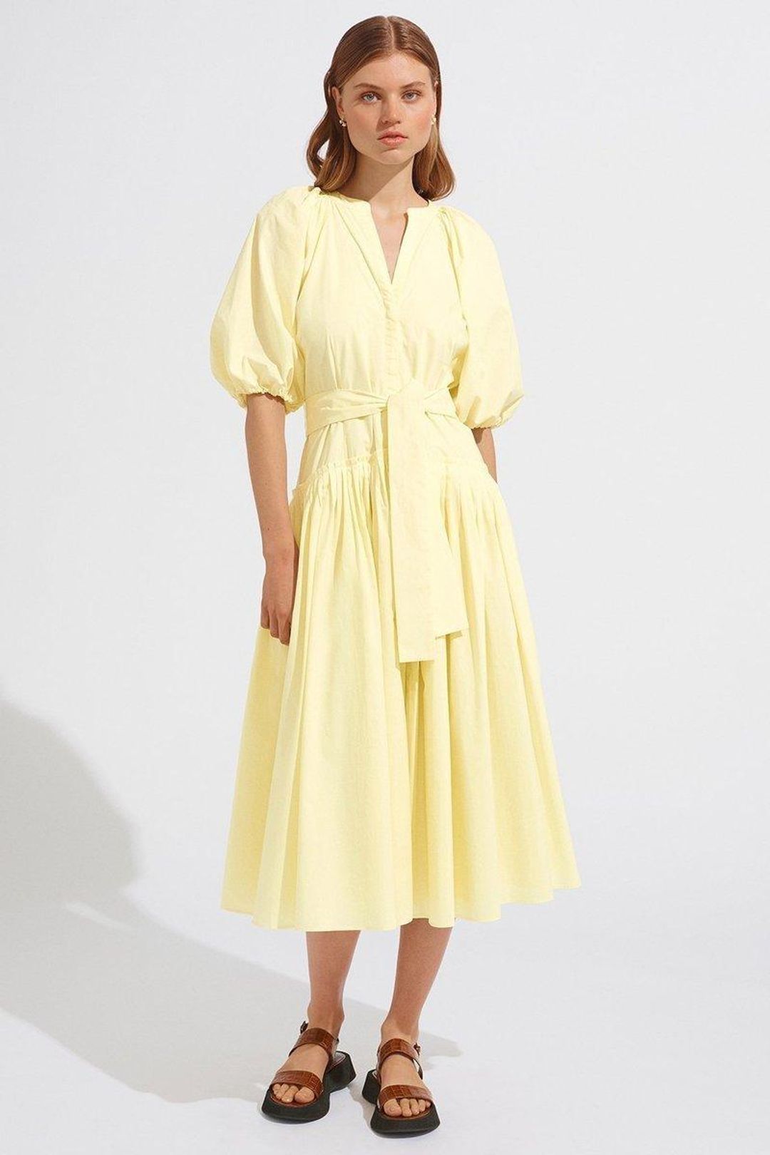 Steele Lemon Selma Dress Yellow Size 10 for rent on The Volte - main image