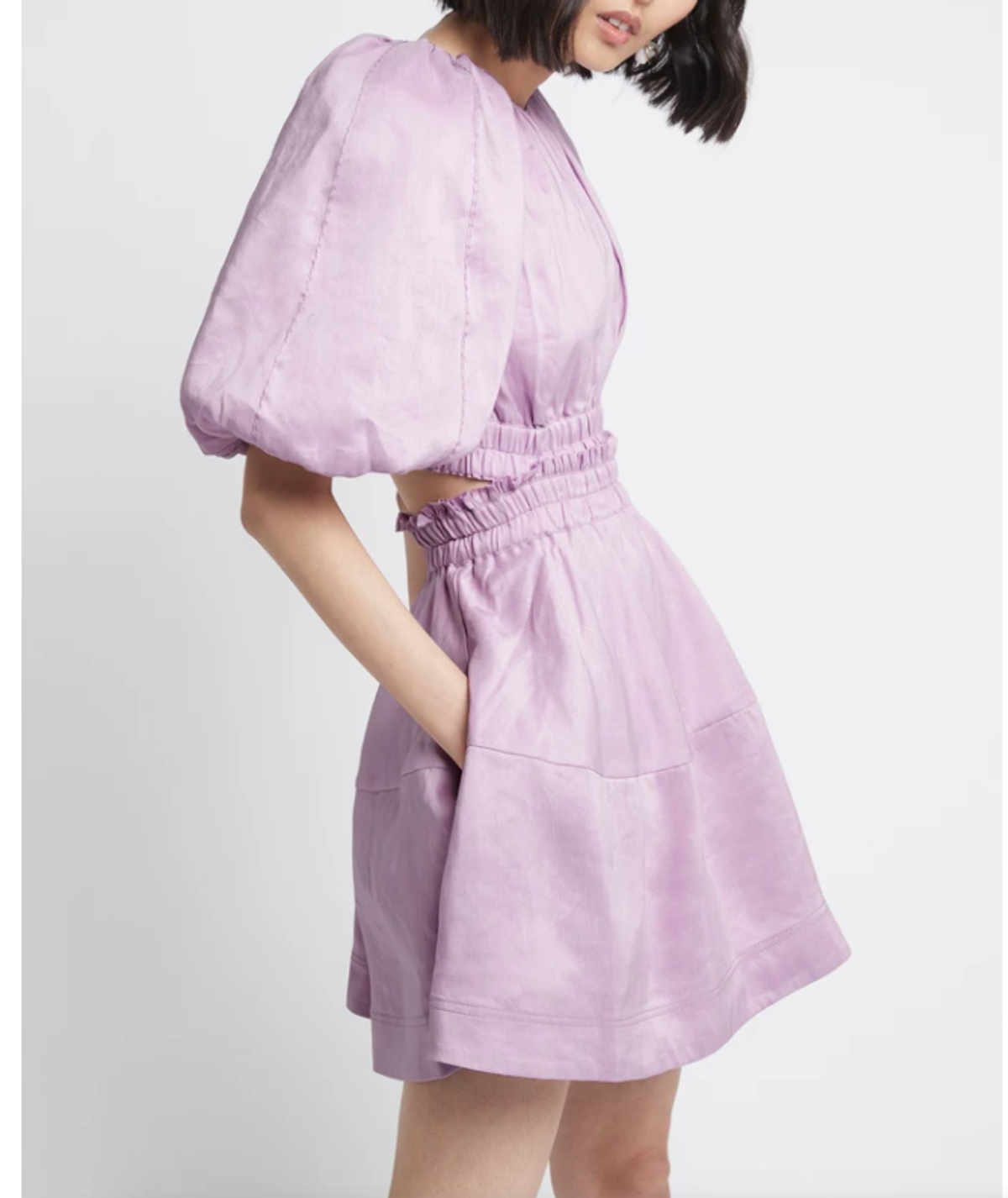 Solitude Cutout Mini Dress / Lilac for rent on The Volte - main image