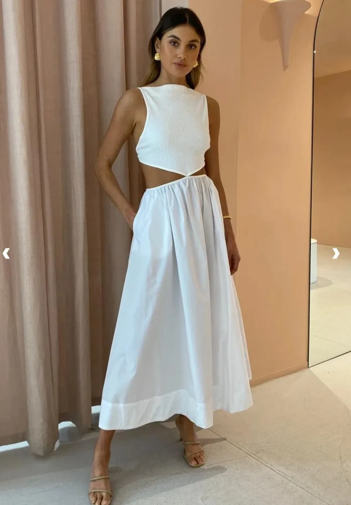 Bec & Bridge Selene Maxi Dress in Ivory for rent on The Volte - main image